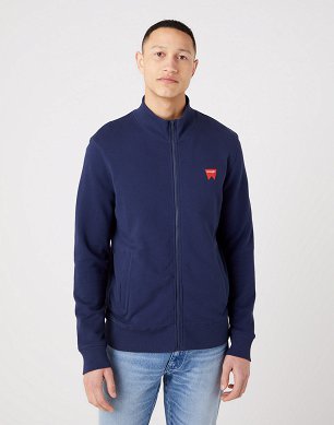 Bluza Męska Wrangler Funnel Neck Zip Navy W663HA114