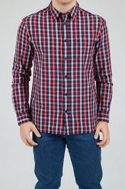 Koszula Męska Wrangler Shirt Red Stripe W5M24M114