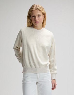 Bluza Damska Lee Raglan Crew Sws Ecru Heather 112379423