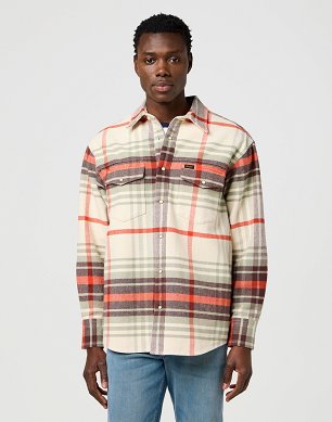 Koszula Męska Wrangler Western Shirt Birch 112372459
