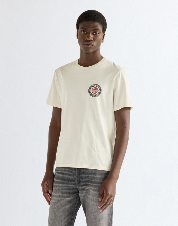 Koszulka Męska Wrangler Small Americana Tee Antique White 112387024