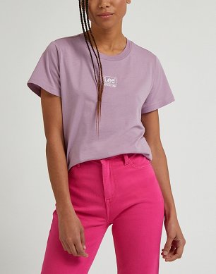 T-shirt Damski Lee Small Logo Tee Plum L49EEHA39