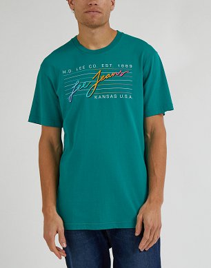 T-shirt Męski Lee 80S Graphic Tee Enigma LL09FEA12
