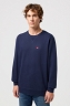 Bluza Męska Wrangler Sign Off Crew Navy 112350534