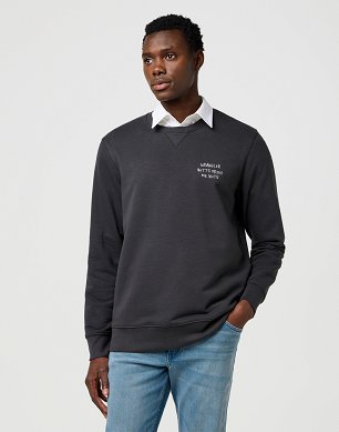 Bluza Męska Wrangler Embroidery Crew Faded Black 112371518