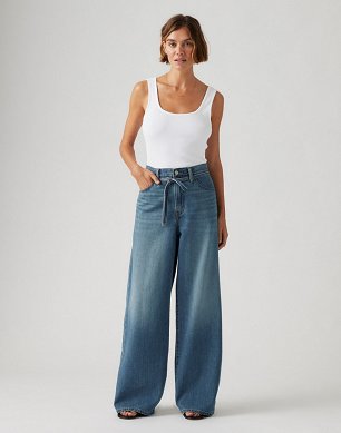 Spodnie Damskie Levi`s® XL Straight Linen+ Denim Jeans Stop Flaxing A8701-0009