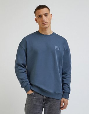 Bluza Męska Lee Core Loose Sws Deep Waters L84VRGA62