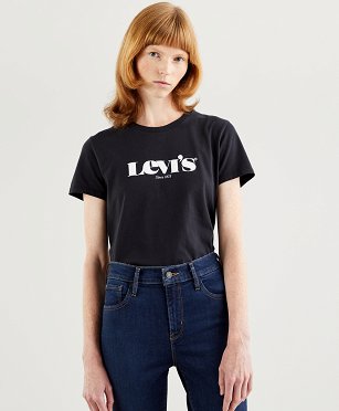 T-shirt Damski Levi`s® The Perfect Tee New Logo Ii Caviar 17369-1250