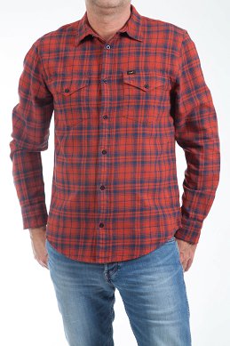 Koszula Męska Lee Regular Shirt Red Ochre L69HCAOE