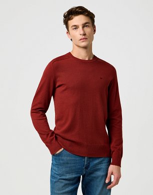 Sweter Męski Wrangler Knit Sweater Fired Brick 112371537