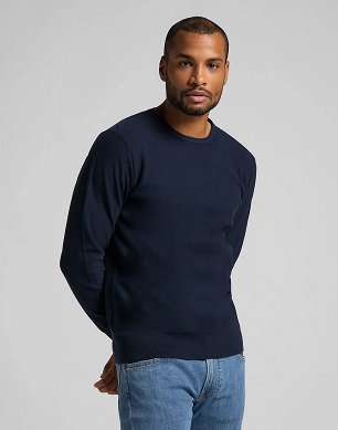 Sweter Męski Lee Basic Crew Knit In Navy L83BKH35