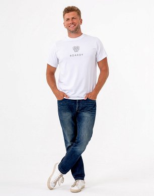T-shirt Męski Boardy Basic Biały B17120051