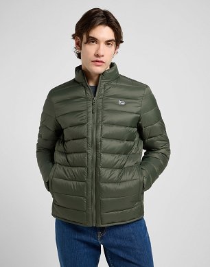 Kurtka Męska Lee Stand Collar Puffer Olive Gray 112370432