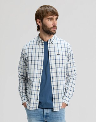 Koszula Męska Lee Lee Button Down Orion Blue Plaid 112376571