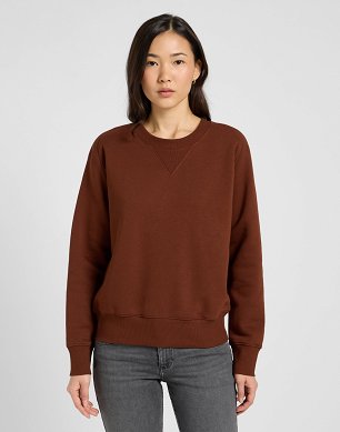 Bluza Damska Lee Raglan Crew Sws Luxe Brown 112371293