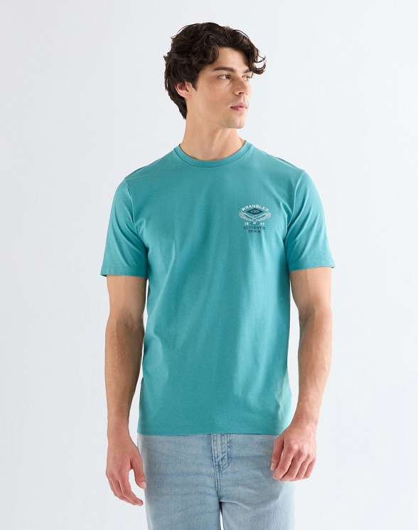 Koszulka Męska Wrangler Small Americana Tee Brittany Blue 112377983