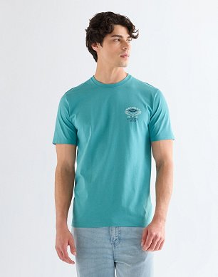 Koszulka Męska Wrangler Small Americana Tee Brittany Blue 112377983