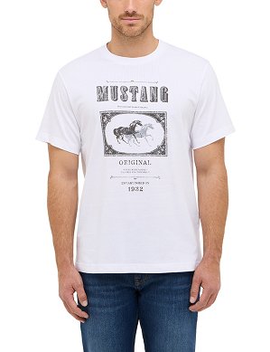 Koszulka Męska Mustang Style Akron Bright White 1016864-2007