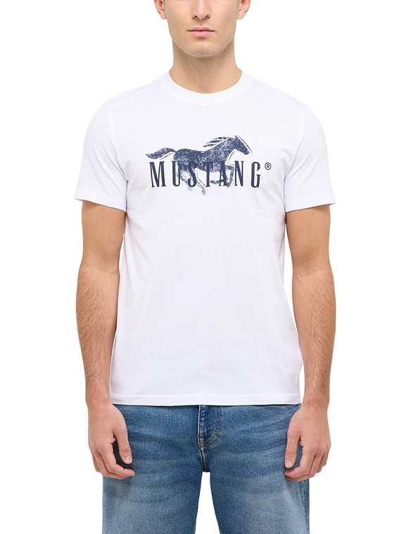 T-shirt Męski Mustang Style Austin Bright White 1016492-2007