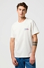 Koszulka Męska Wrangler Small Americana Tee Worn White 112371409
