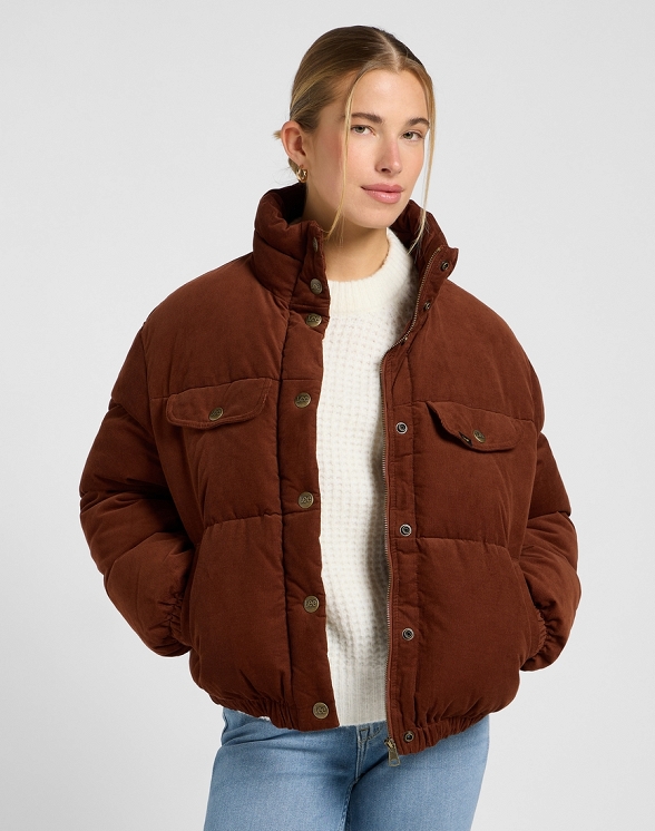 Kurtka Damska Lee Rider Puffer Jacket Luxe Brown 112370873