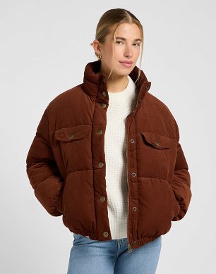 Kurtka Damska Lee Rider Puffer Jacket Luxe Brown 112370873