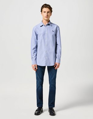 Koszula Męska Wrangler Ls Shirt Oxford Blue 112350481