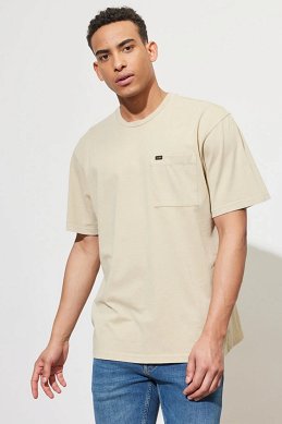 T-shirt Męski Lee Relaxed Pocket Tee Ecru LL02FPNQ