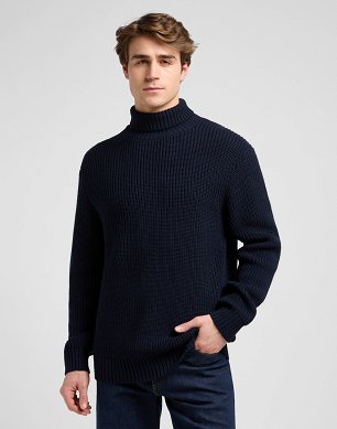 Sweter Męski Lee Heavy Turtle Neck Rivet Navy 112370542