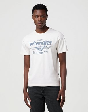 Koszulka Męska Wrangler Americana Tee Worn White 112371417