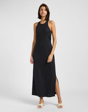 Sukienka Damska Lee Rib Tank Dress Black 112365105