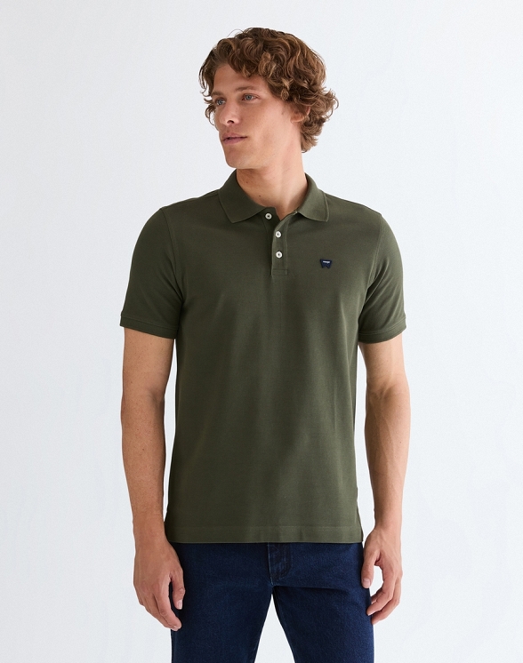 Koszulka Męska Wrangler Polo Shirt Deep Depths 112378000