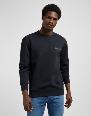 Bluza Męska Lee Small Logo Crew Sws Unionall Black 112370449