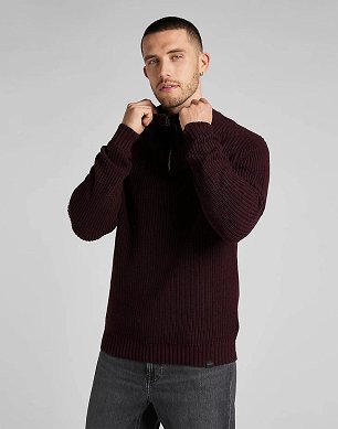 Sweter Męski Lee Half Zip Knit Velvet Beet L83YDE74