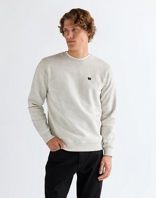 Bluza Męska Wrangler Sign Off Crew Oat Mel 112378030