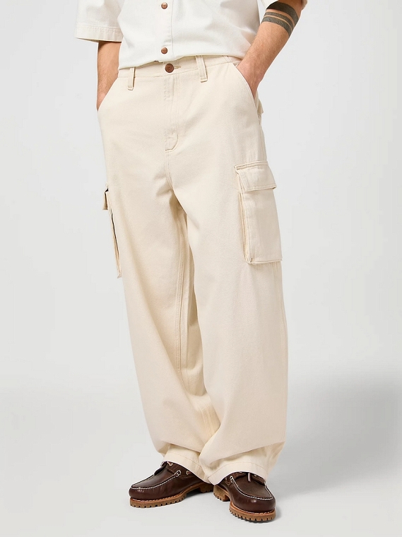 Spodnie Męskie Wrangler Cj Loose Cargo Ecru 112362500