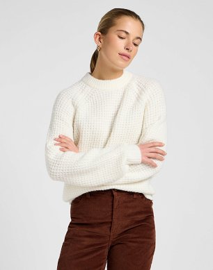 Sweter Damski Lee Knit Sweater Ecru 112371062