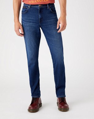 Spodnie Męskie Wrangler Texas Slim Blue Silk W12SCV39Z