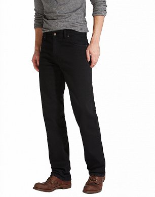 Spodnie męskie Wrangler Texas Stretch Black Overdye W12109004