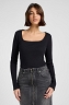 Koszulka Damska Lee Ls Square Neck Black 112370951