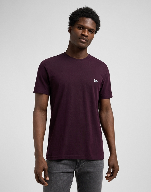 Koszulka Męska Lee Ss Patch Logo Tee Deep Wine 112370738