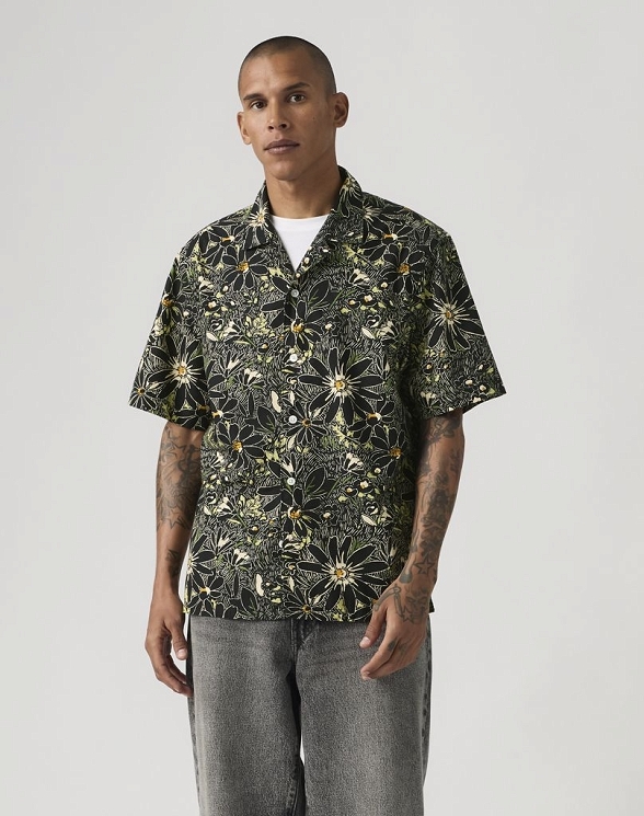 Koszula Męska Levi`s® Sunset No Pkt Camp Hatch Floral Jet Black Plain Weave 005H5-0006