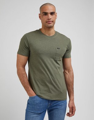 T-shirt Męski Lee Ultimate Pocket Tee Olive Grove L66JWTA61