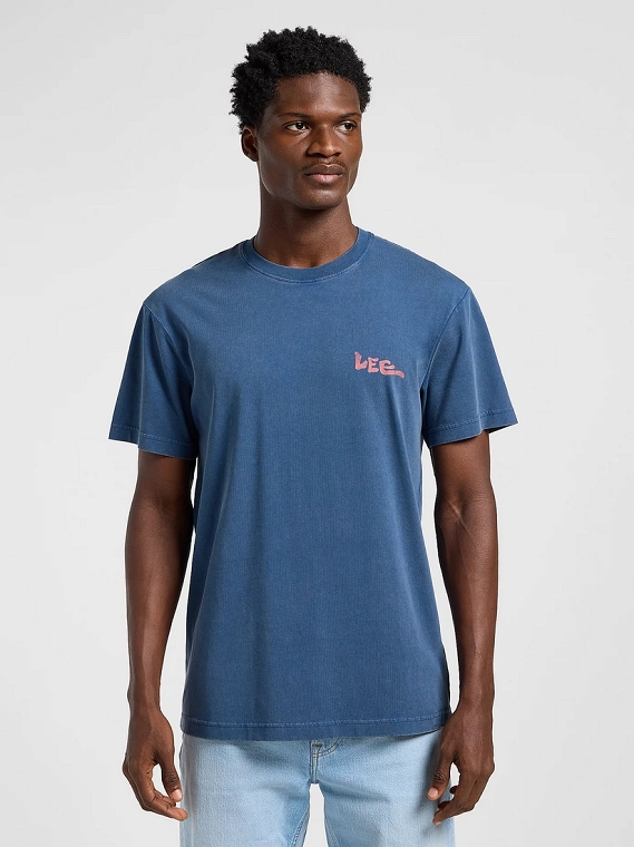 Koszulka Męska Lee Ss Relaxed Tee Orion Blue 112364530