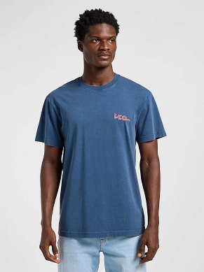 Koszulka Męska Lee Ss Relaxed Tee Orion Blue 112364530
