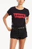 T-shirt Damskie LEVIS The Perfect Tee LARGE BATWING Black GRA  17369-0201