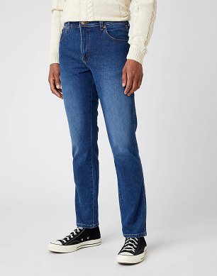 Spodnie Męskie Wrangler Texas Slim Blue Silk W12SAO67S