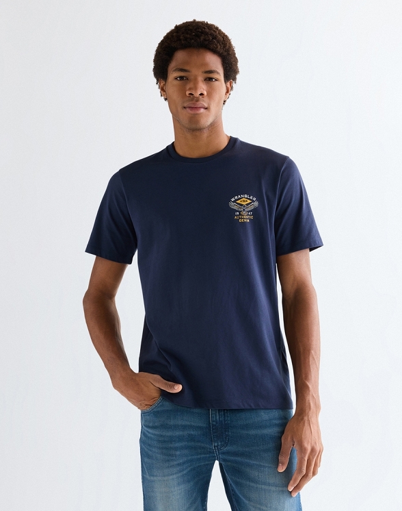 Koszulka Męska Wrangler Small Americana Tee Navy 112377984