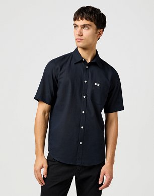 Koszula Męska Wrangler Ss 1 Pkt Shirt Black 112362729