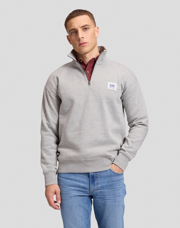 Bluza Męska Lee Workwear Half Zip Grey Mele 112386630